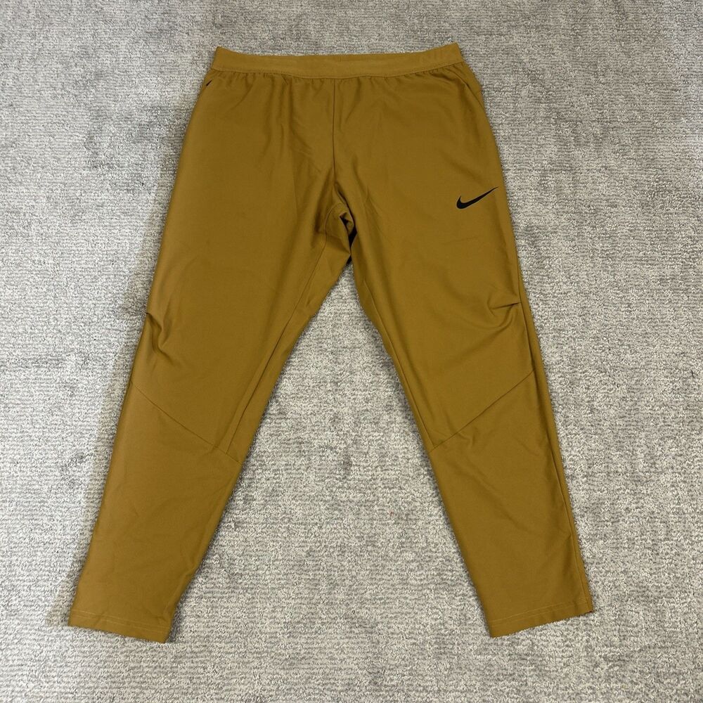Nike Pro Dri-Fit Flex Vent Max Training Pants Mens XL Standard Taper Gold CJ2218